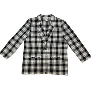 NWOT Lightweight Black & White Blazer By Modern Essentials SIZE PM